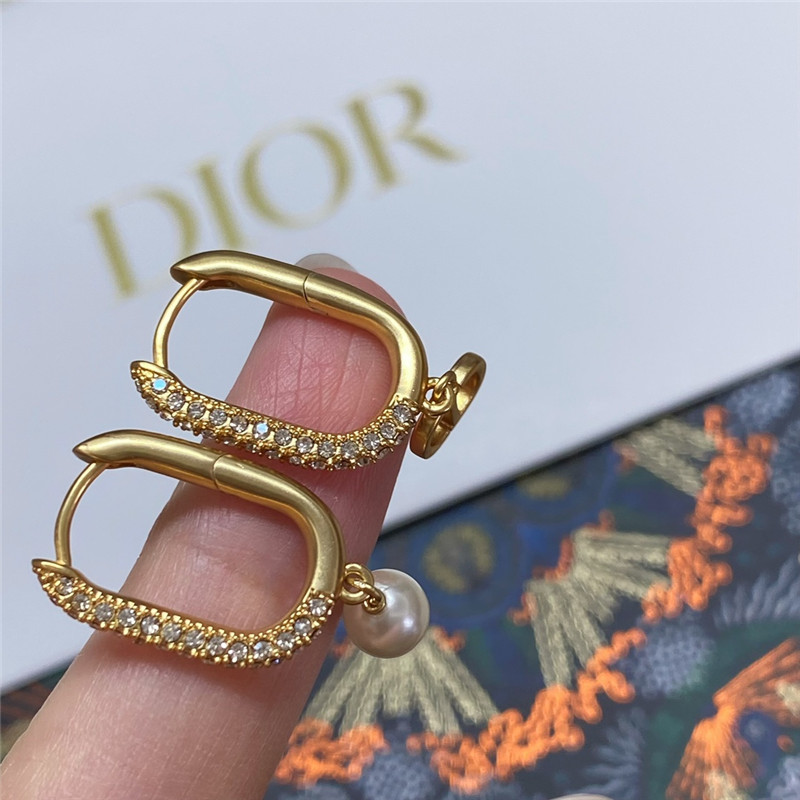 d10r full D1am0nd cd pearl earrings