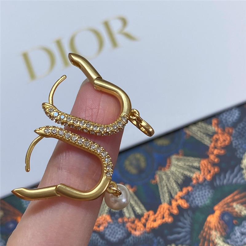 d10r full D1am0nd cd pearl earrings