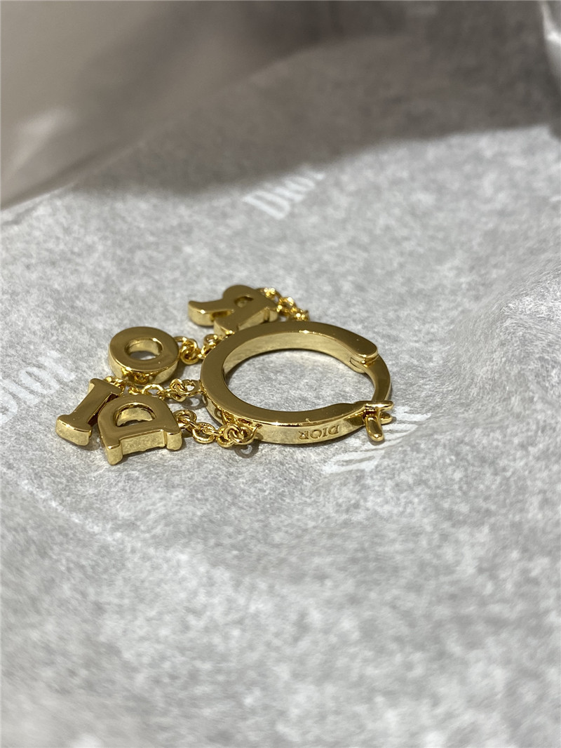 d10r tassel full D1am0nd letter earrings