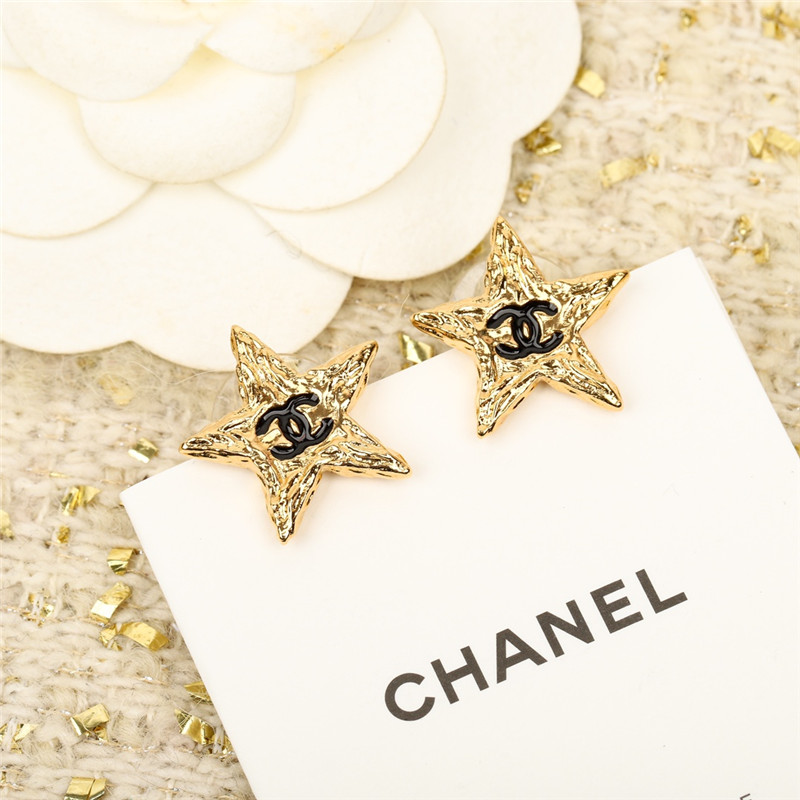 Ch**el star double c earrings