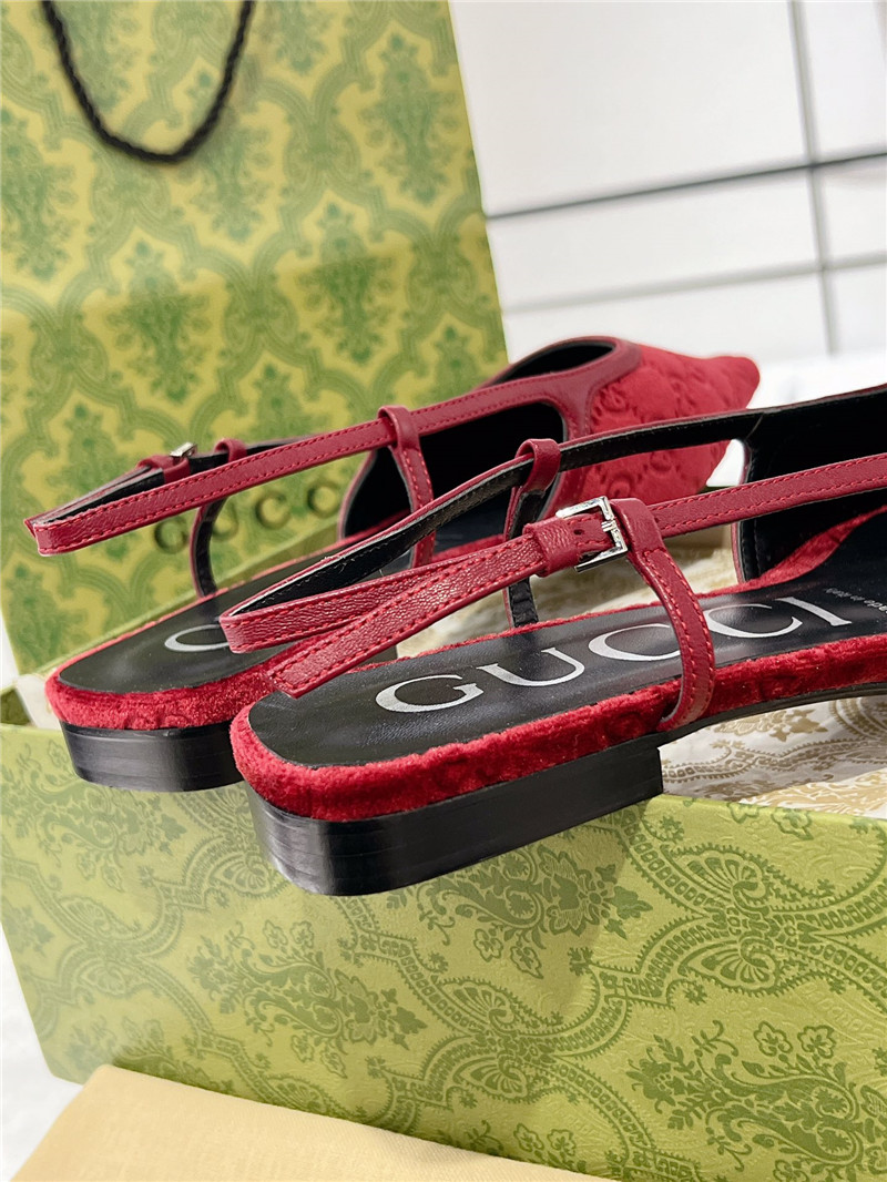 Gvc*1 velvet strappy sandals replica shoes