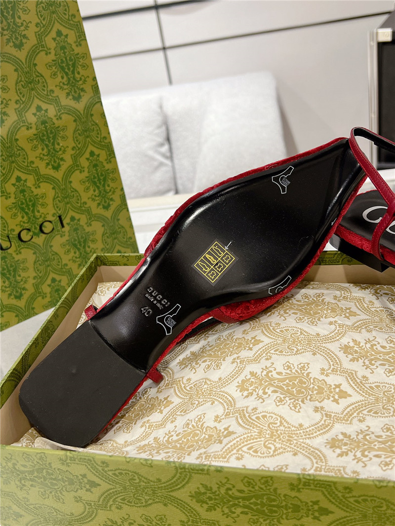 Gvc*1 velvet strappy sandals replica shoes