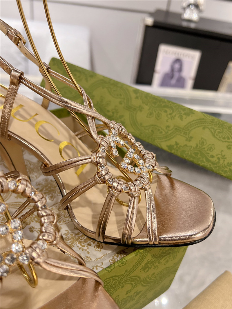 gvc*1 replica shoes crystal D1am0nd embellished high heel sandals