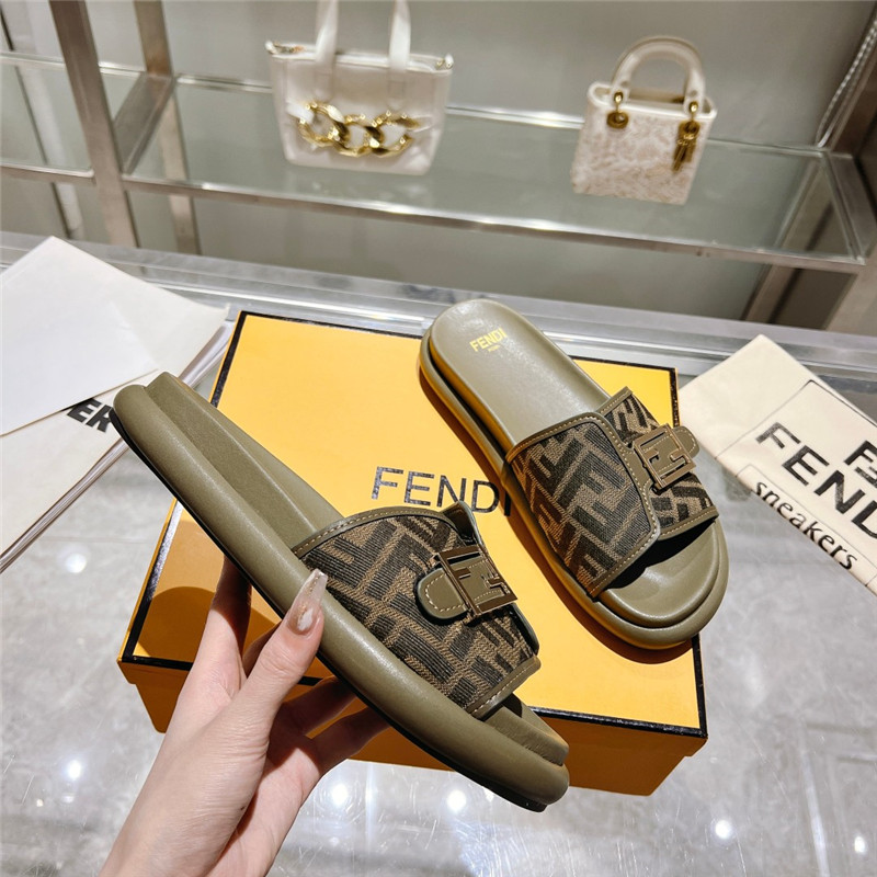 f**di double strap flat slippers Marg*e1a replica shoes