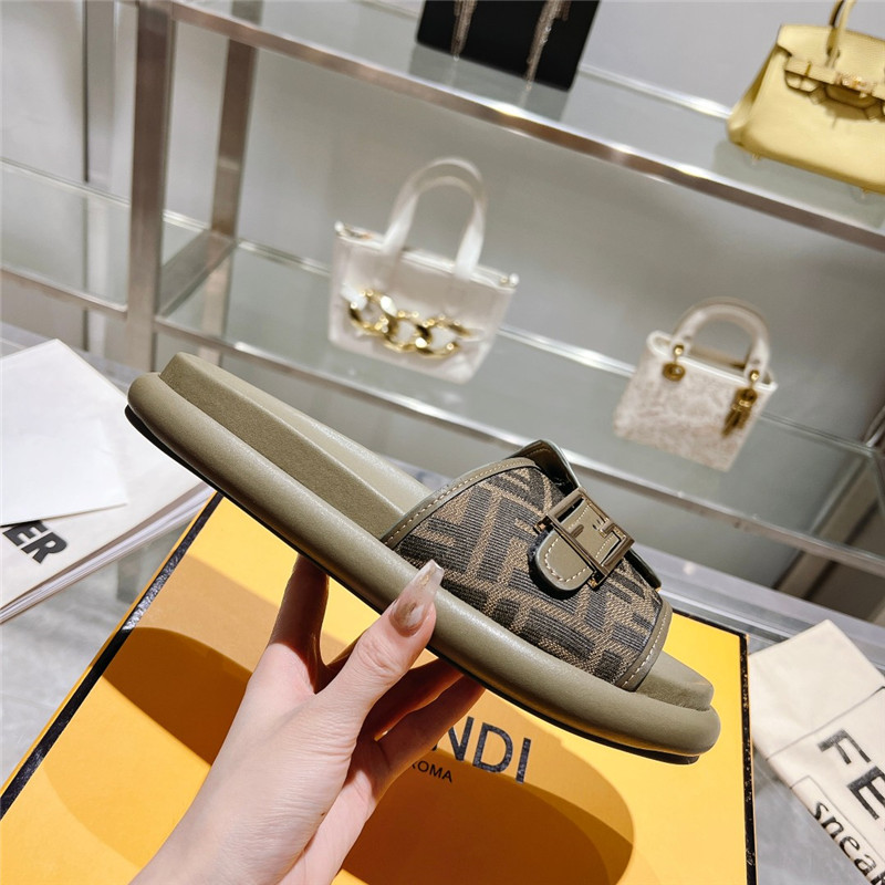 f**di double strap flat slippers Marg*e1a replica shoes