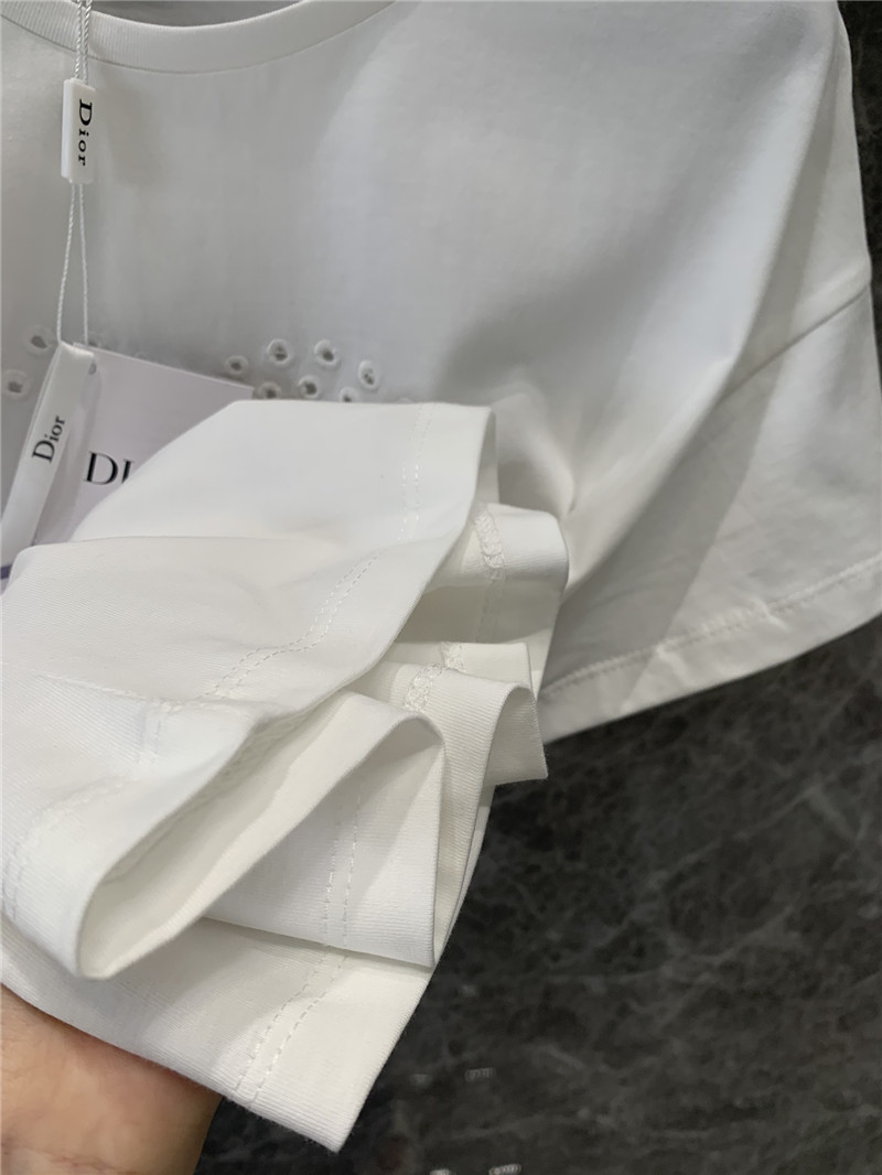 D10r hollow heart embroidered short-sleeved t-shirt replica clothes