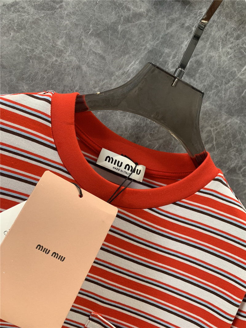 M1um1u long sleeve round neck t-shirt cheap replica designer clothes