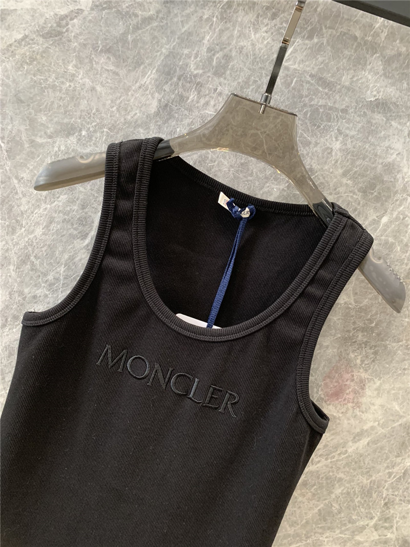 Moncler new logo embroidered ribbed vest replica clothing sites