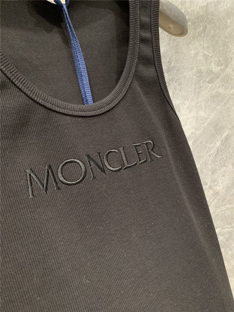 Moncler new logo embroidered ribbed vest replica clothing sites