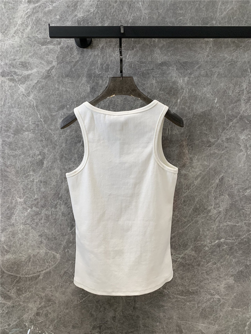 Moncler new logo embroidered ribbed vest replica clothing sites