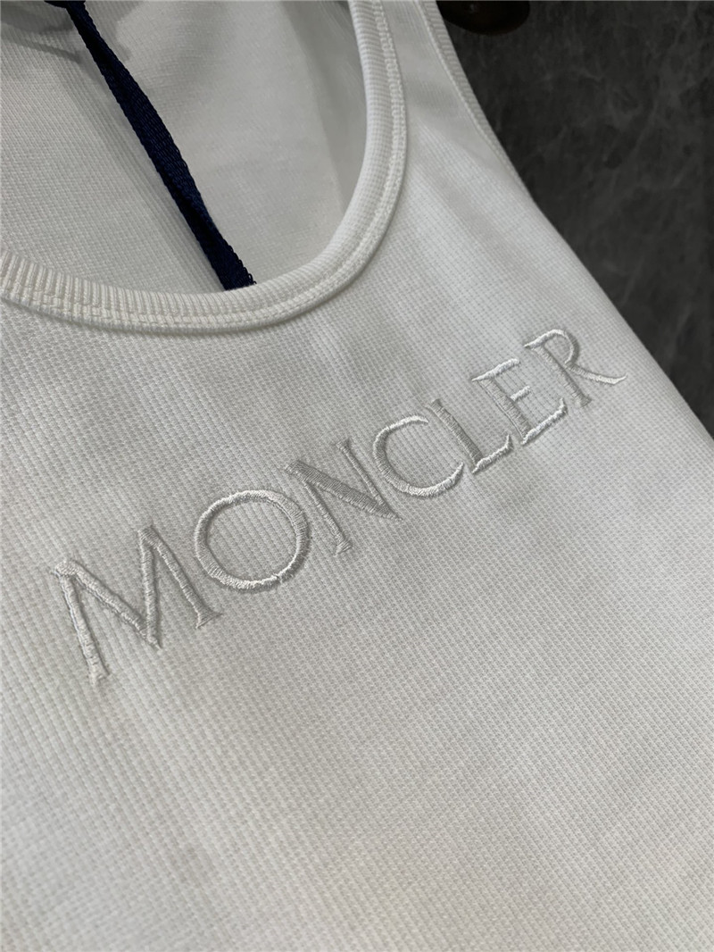 Moncler new logo embroidered ribbed vest replica clothing sites