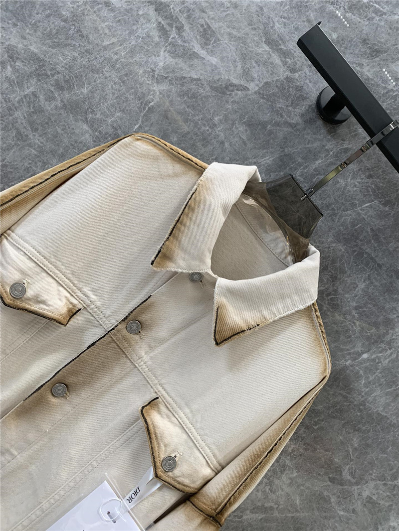 D10r tie-dyed gradient washed denim jacket replica clothes