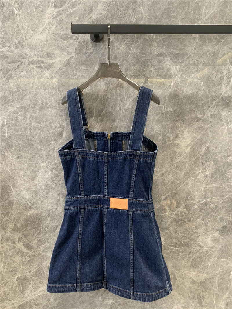 l0vis Vvtt0n lv denim suspender vest dress replicas clothes