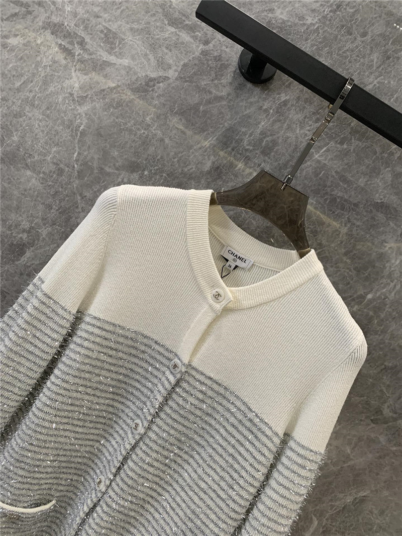 Ch**el round neck knitted cardigan coat replicas clothes