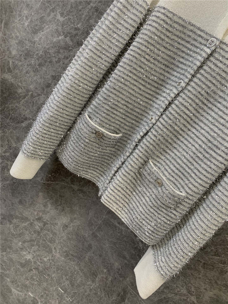 Ch**el round neck knitted cardigan coat replicas clothes