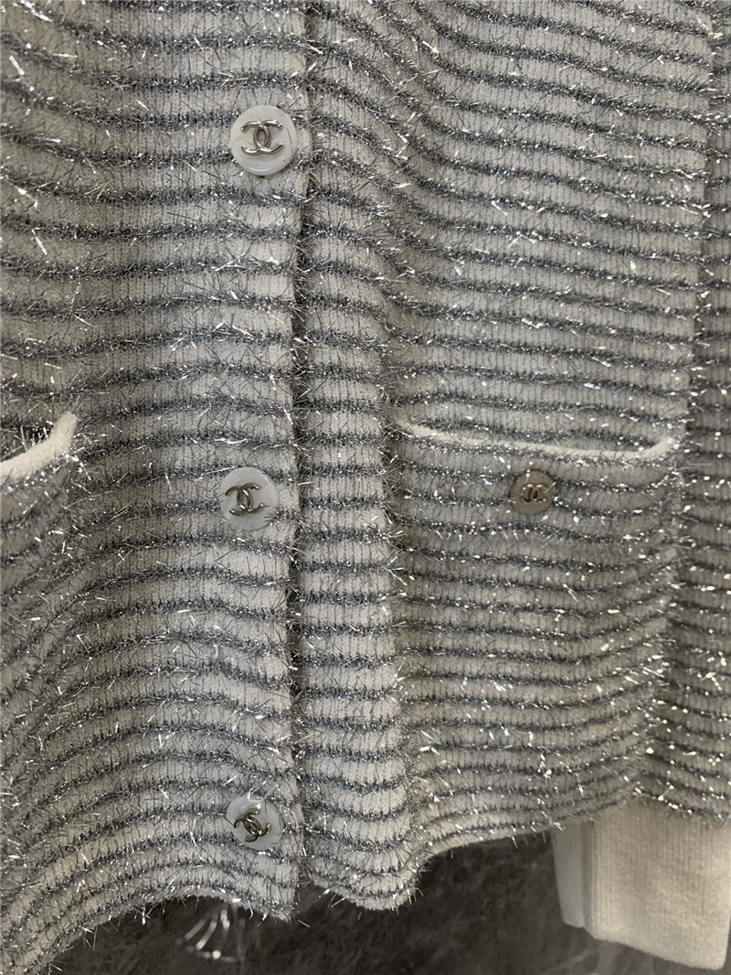 Ch**el round neck knitted cardigan coat replicas clothes