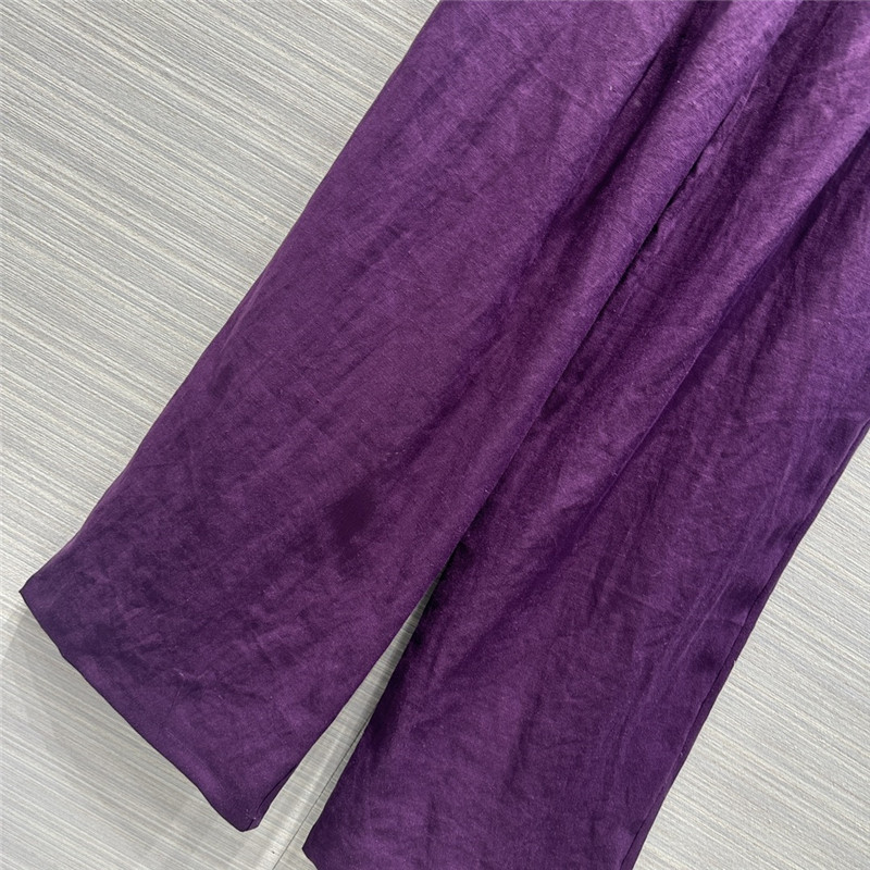 The R0w cotton and linen straight wide-leg pants replica clothing