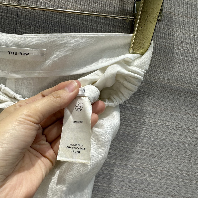 The R0w cotton and linen straight wide-leg pants replica clothing