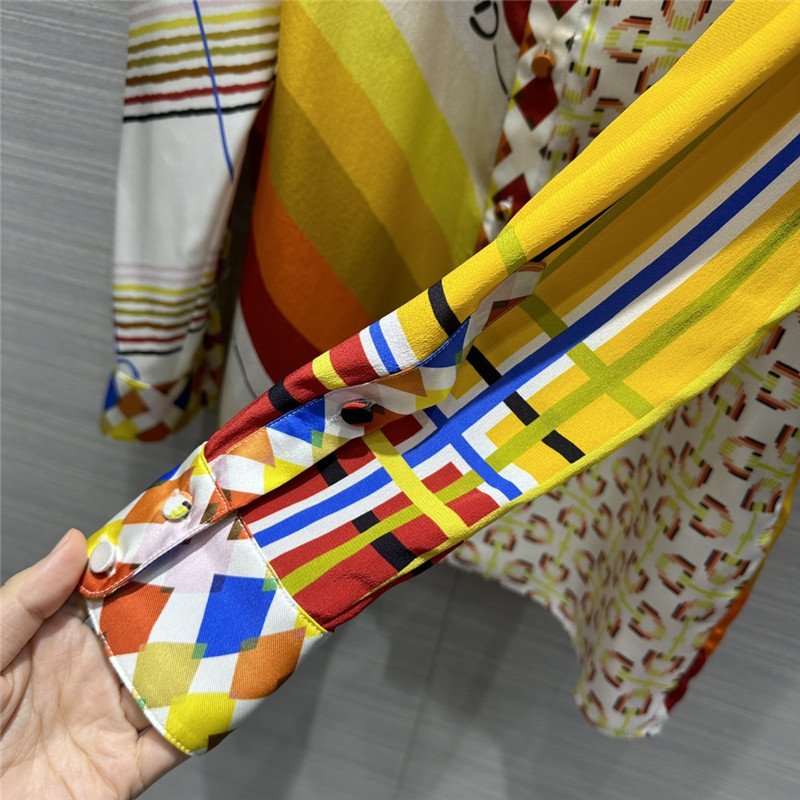 Gvc*1 patchwork printed silk shirt replica clothing sites