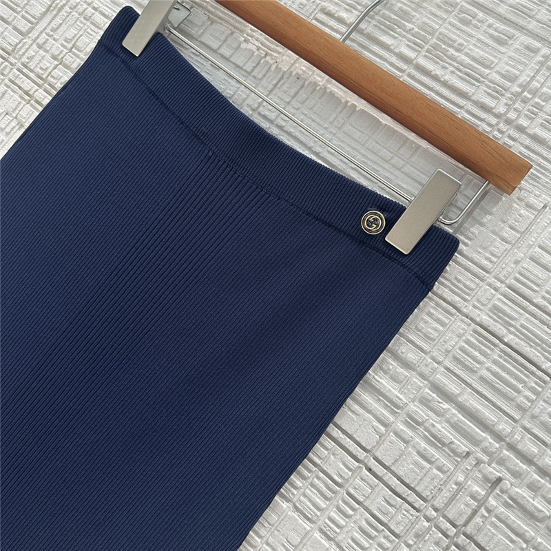 Gvc*1 ribbed viscose knitted skirt replica clothes