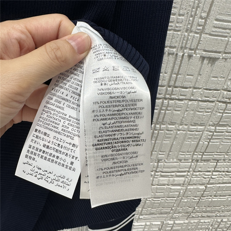 Gvc*1 ribbed viscose knitted polo collar top replica clothes