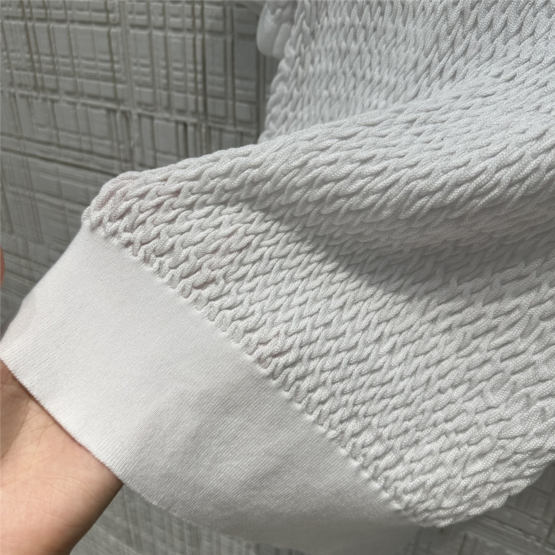 Ch**el lace collar short-sleeve top white