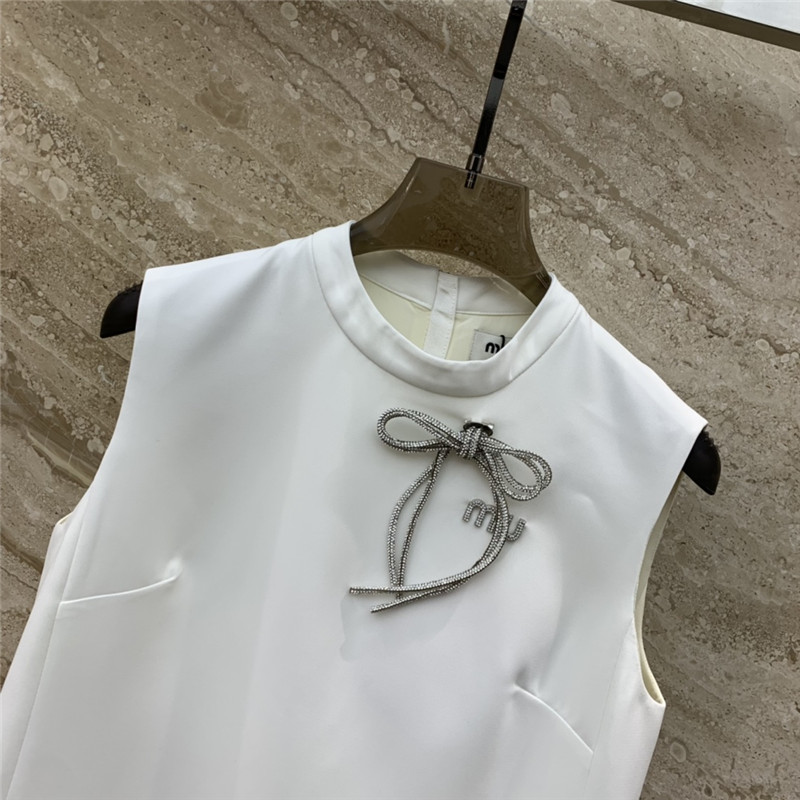 m1um1u bow D1am0nd vest dress replica clothes