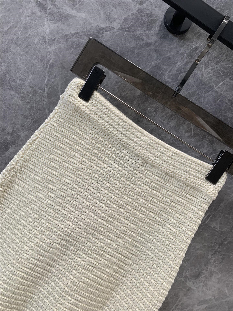 Miu Miu Ivory Crochet Polo Shirt