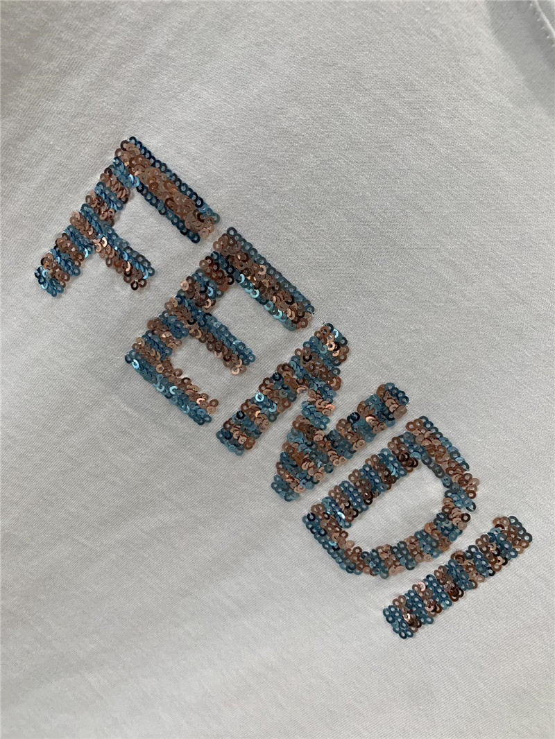 F**di round neck short sleeve t-shirt replica clothes