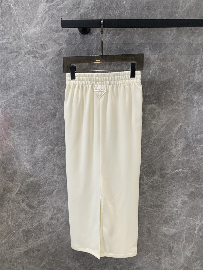 Pra*a white washed cotton skirt