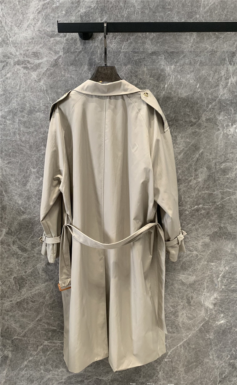 M1um1u double-breasted long trench coat replica d&g clothing