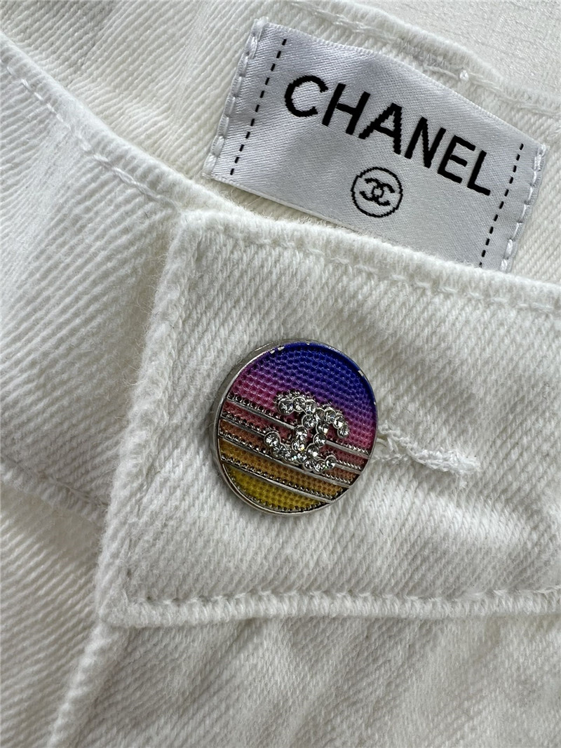 Ch**el high waist denim shorts replicas clothes