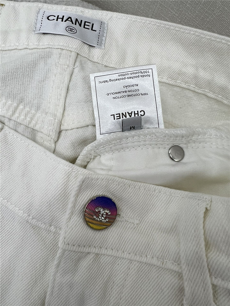 Ch**el high waist denim shorts replicas clothes