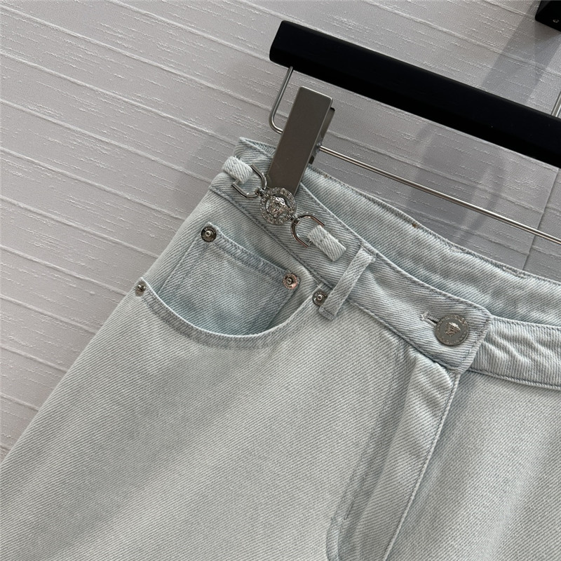 Versace workwear style denim straight pants replicas clothes