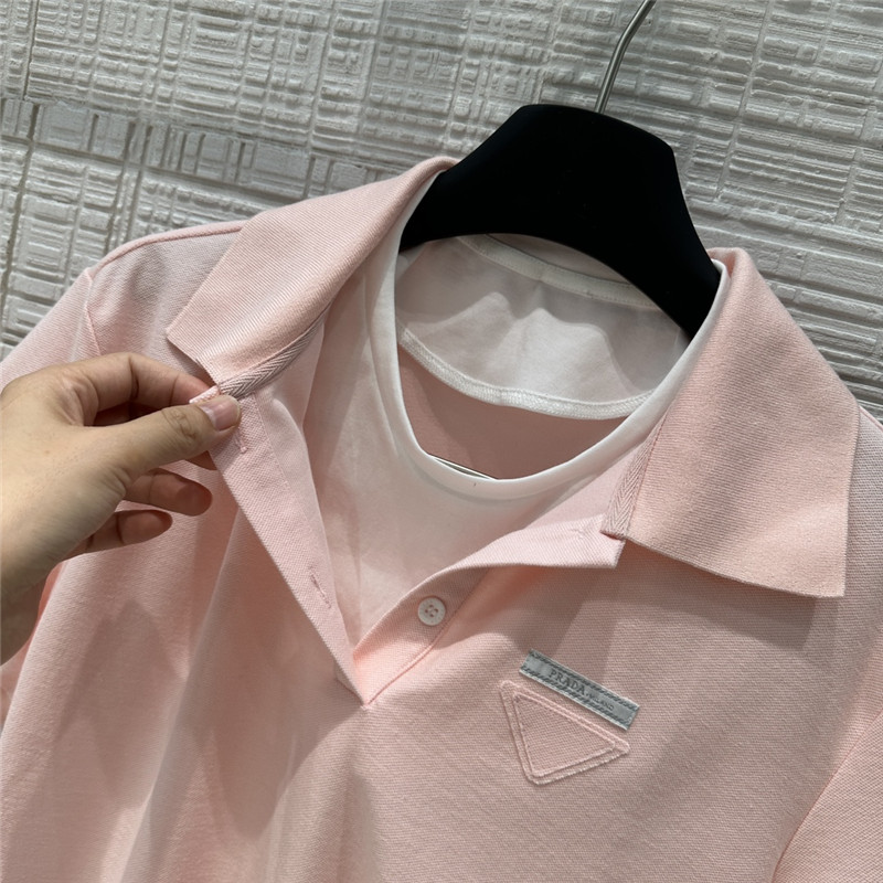 Pra*a fake two-piece top + pleated skirt replica d&g clothing