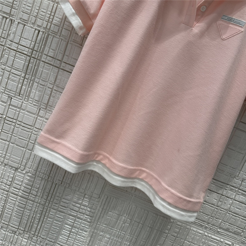 Pra*a fake two-piece top + pleated skirt replica d&g clothing