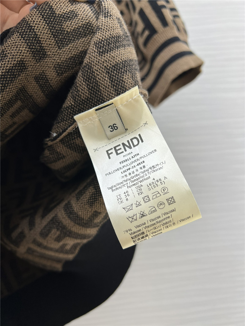 F**di monogram short-sleeved sweater replica clothing sites