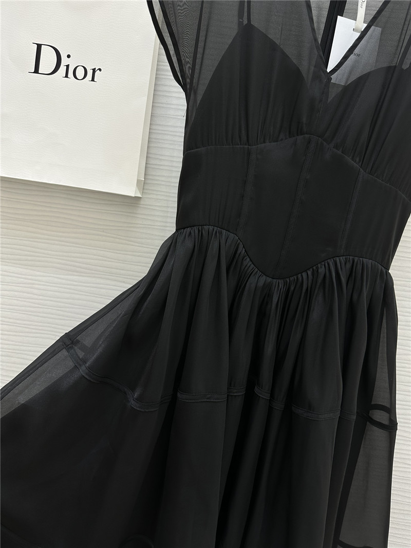 D10r tencel gauze little black dress replica designer clothes