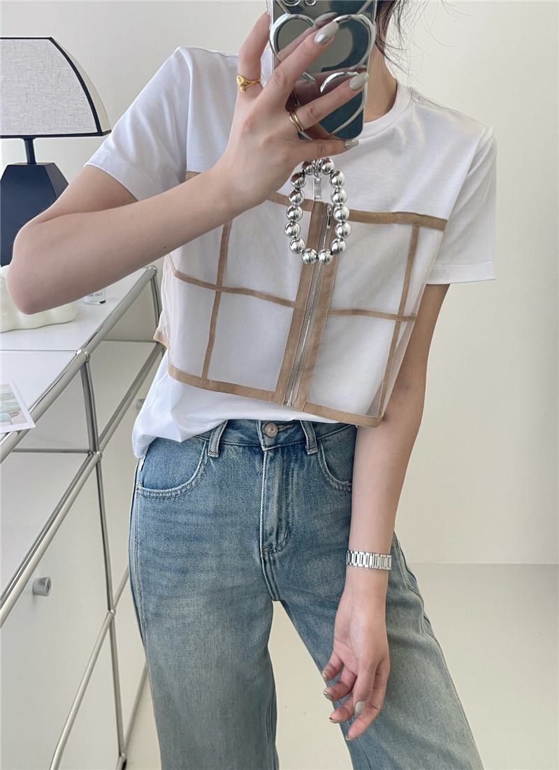 Y51 fake two-piece design short-sleeved t-shirt replica clothes