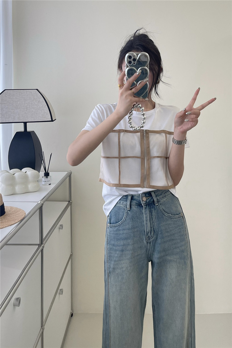 Y51 fake two-piece design short-sleeved t-shirt replica clothes