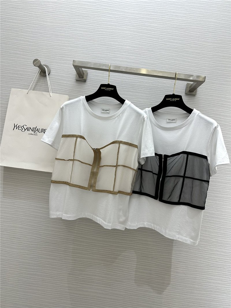Y51 fake two-piece design short-sleeved t-shirt replica clothes