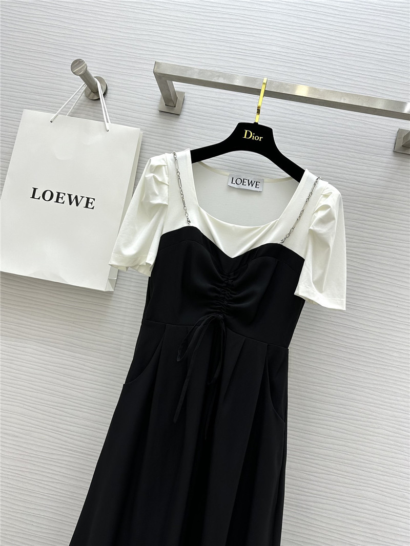 L0ew* fake two piece short sleeve dress replicas clothes