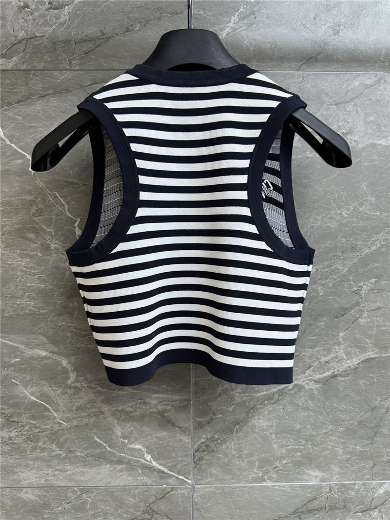 D10r striped knit vest replica designer clothing websites