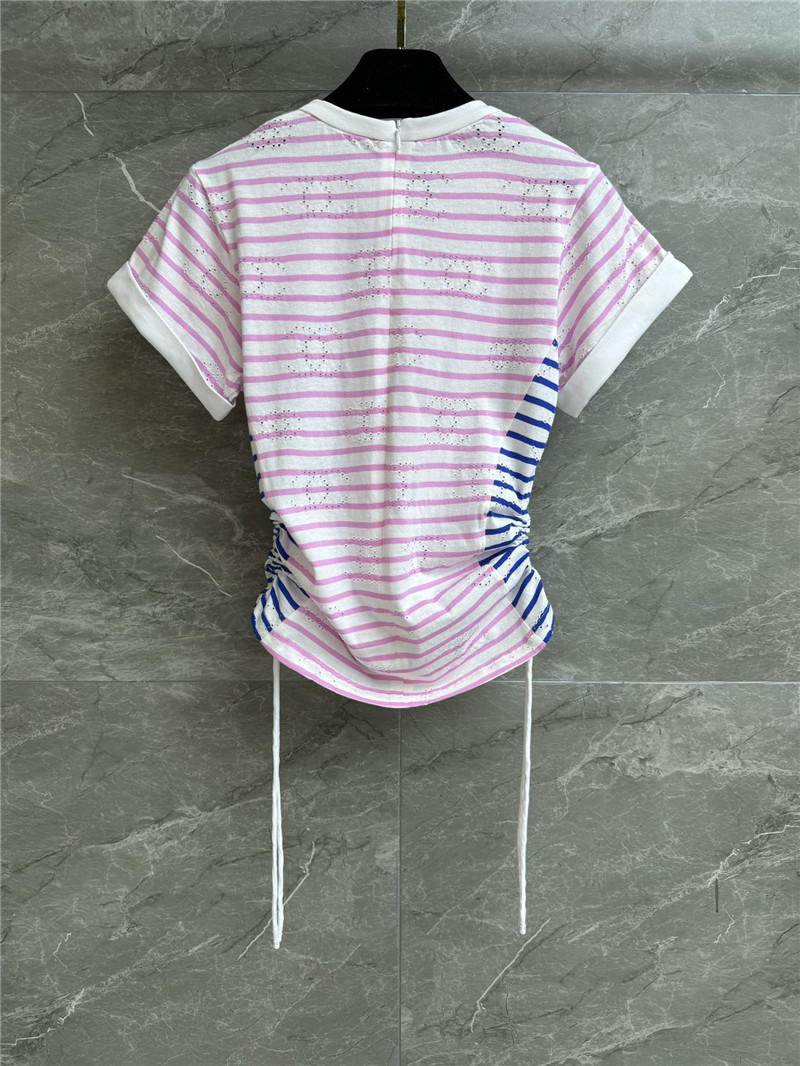 Ch**el striped drawstring top replica d&g clothing
