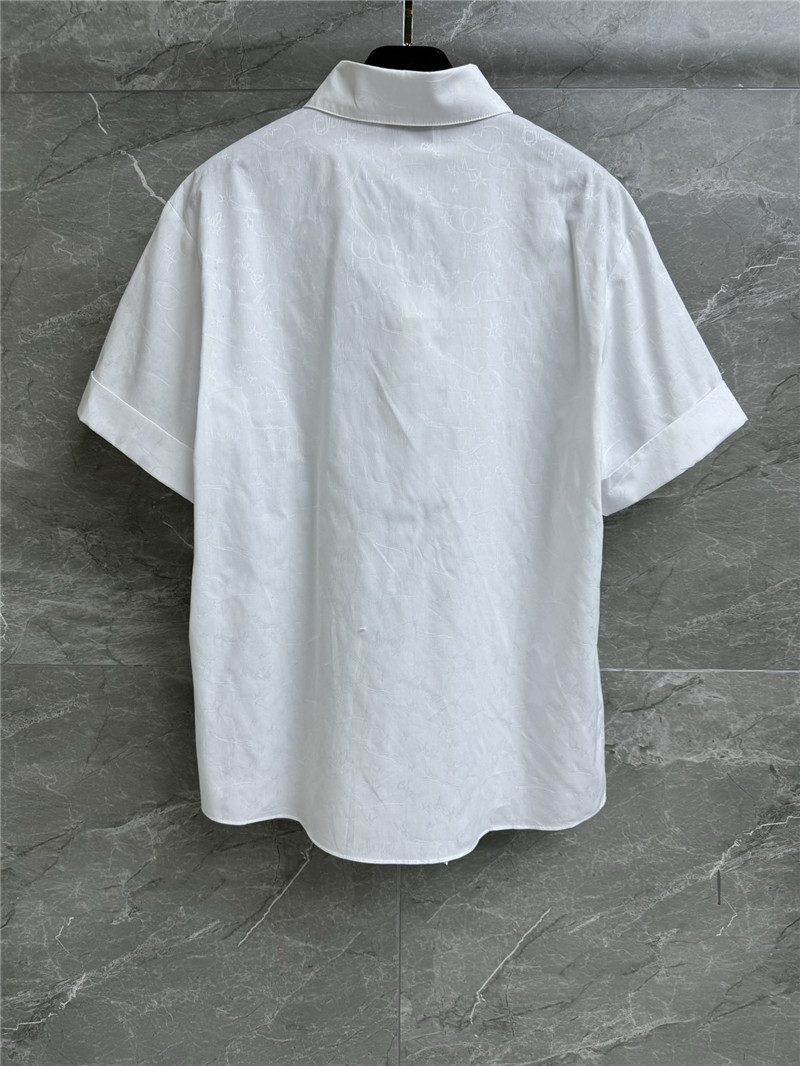 Ch**el dark pattern short sleeve shirt replicas clothes