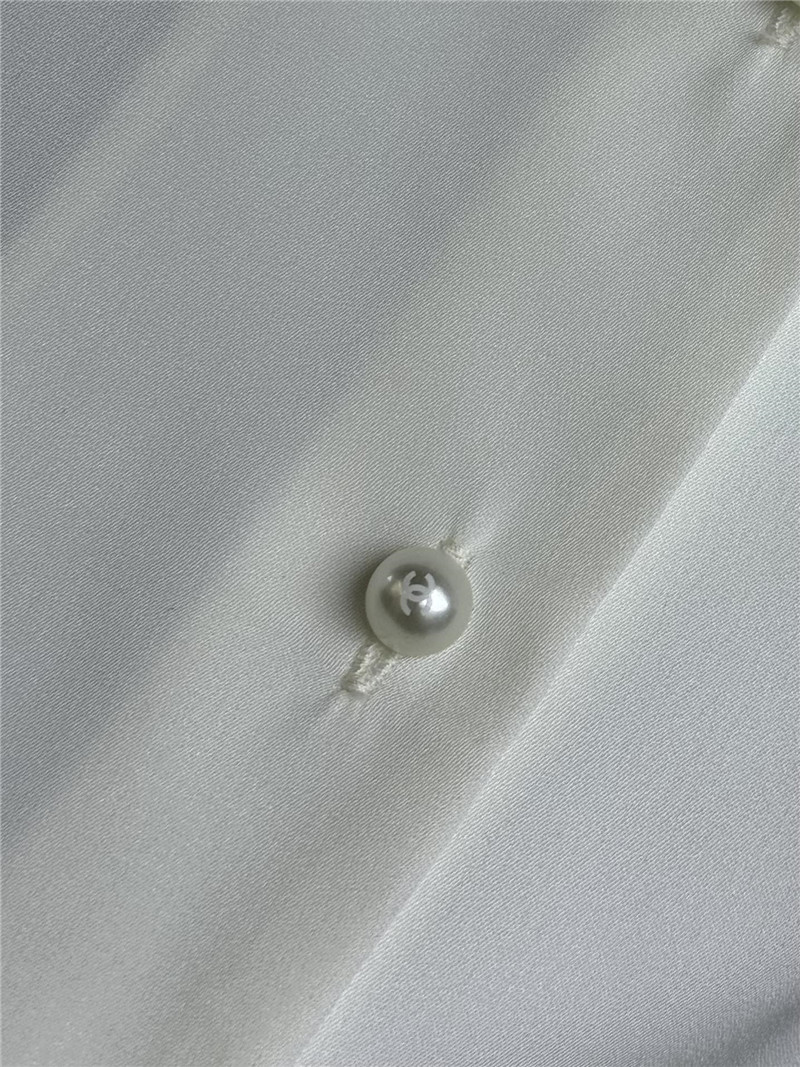 Ch**el white pussybow silk blouse