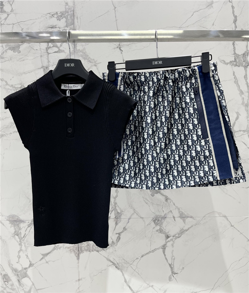 D10r cap sleeve knit polo shirt