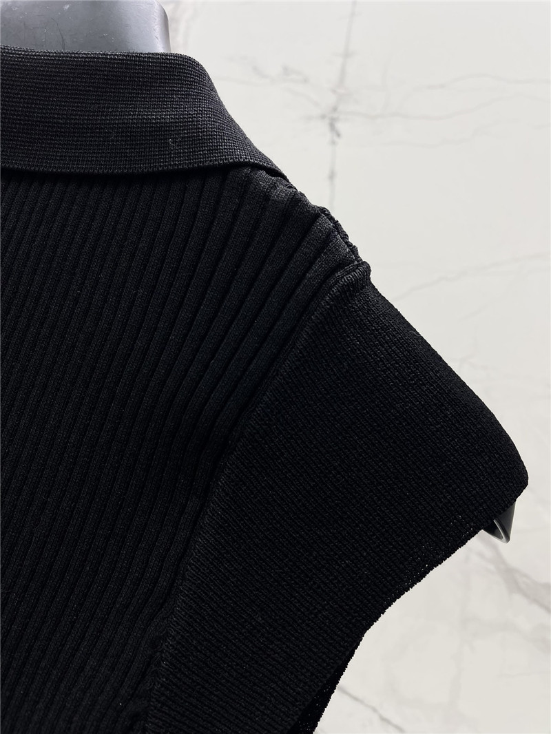 D10r cap sleeve knit polo shirt