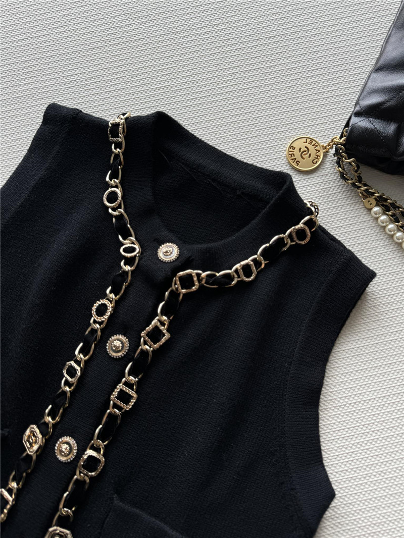 Ch**el new chain knitted vest replicas clothes