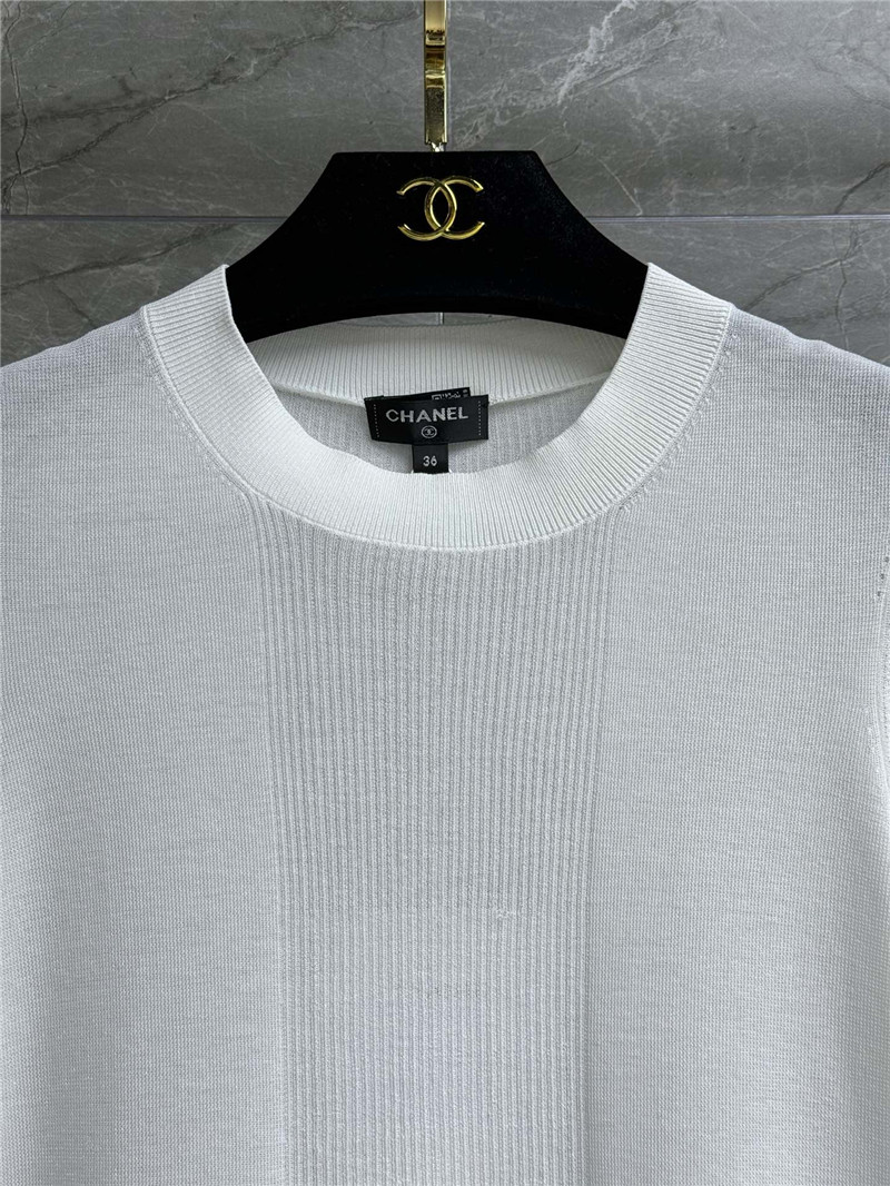 Ch**el ruffled knit top replica clothing sites